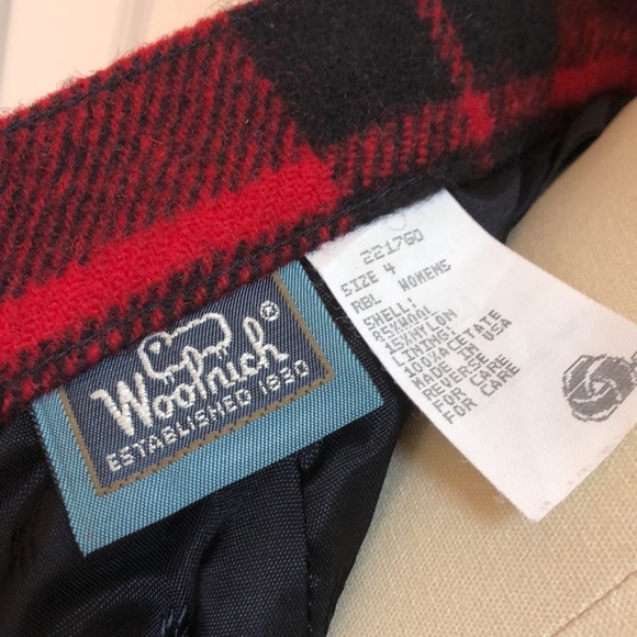 *SOLD* Vintage Woolrich Red Plaid Long Maxi Wool Skirt - 4 - Picture 8 of 9